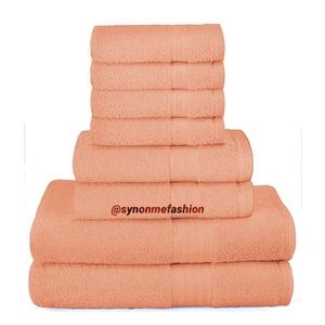 UltraSoft 8Piece TowelSet100% Pure Ringspun Cotton